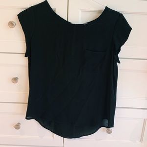 Joie black silky pocket tee🖤